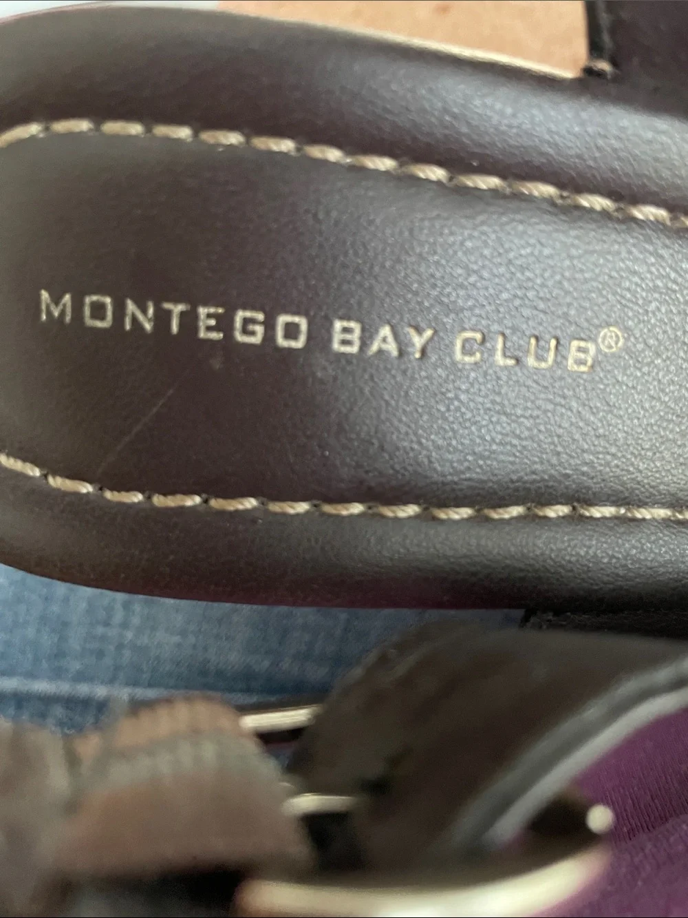 Montego Bay Club Wedge Open-Toe Sandals With Buckles Size 7
